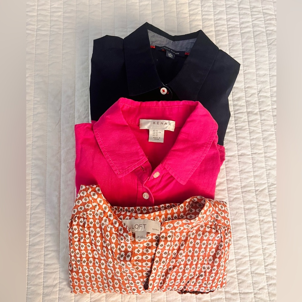 Beautiful Bundle! 3 Button Down Shirts/ Blouses S… - image 3
